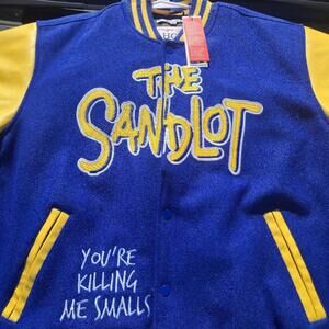 THE SANDLOT RODRIGUEZ HEADGEAR CLASSICS LETTERMAN VARSITY JACKET NWT LARGE 🔥
